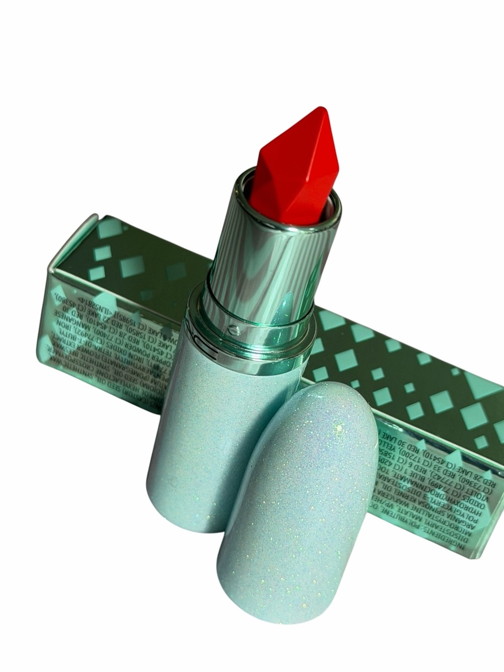 MAC Holiday Lipstick in UNEXPECTED RED -Gemstone Lipstick - Vibrant Red BNIB - Picture 7 of 16